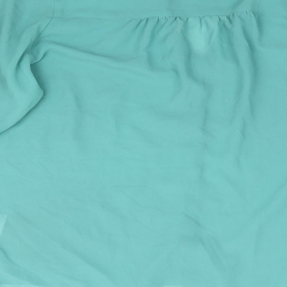 Womens UK Size 8 H&M Green Basic Blouse