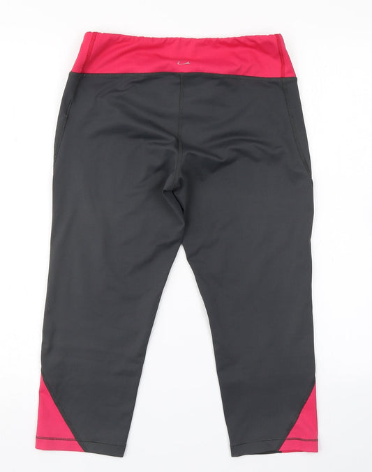 Laikus Womens Grey Colourblock Compression Shorts Size S