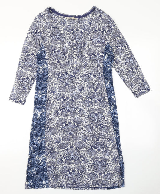 Tu Womens Blue Floral Fit & Flare Size 12