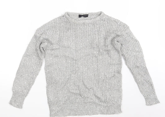 Womens UK Size 8 Atmosphere Grey Pullover Jumper