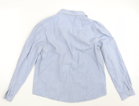 Mens UK Size L New Look Blue Button-Up Long Sleeve Casual Shirt