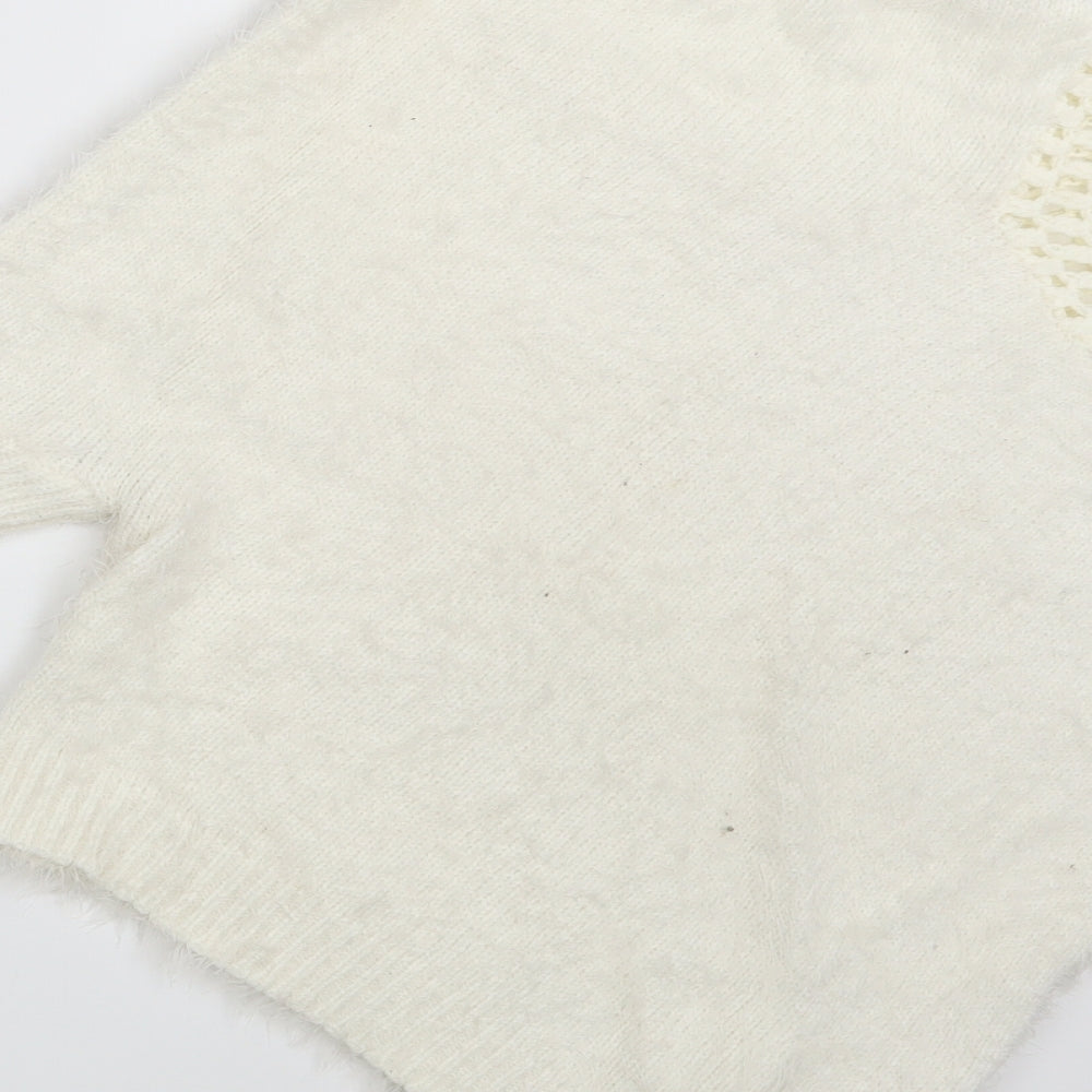 Womens UK Size One Size Preworn Ivory Pullover Jumper