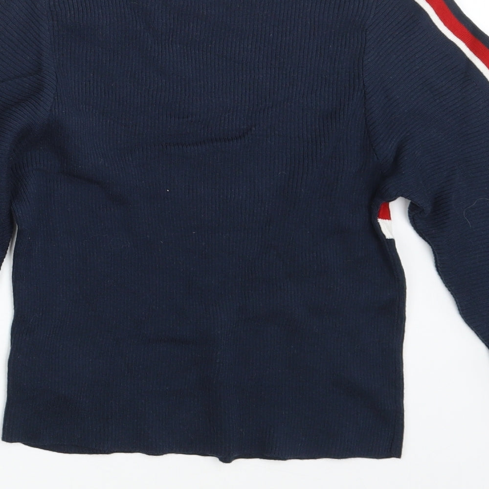 Primark Womens Blue Striped Pullover Sweatshirt Size 6