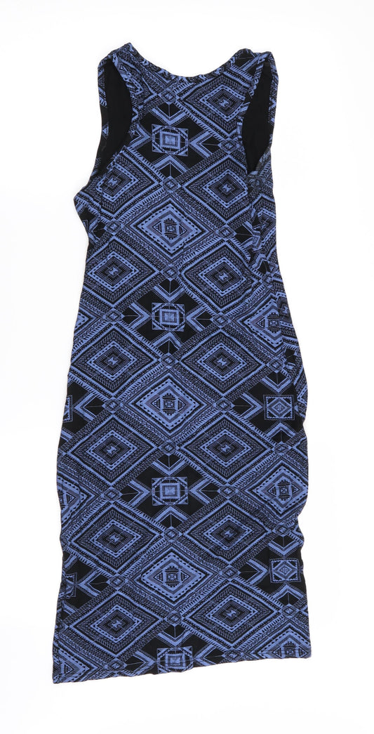 Club L Womens Multicoloured Geometric Pencil Dress Size 8