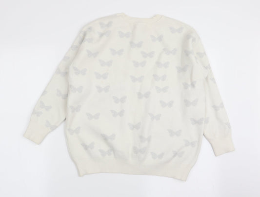 Asda George Womens White   Pullover Jumper Size 12