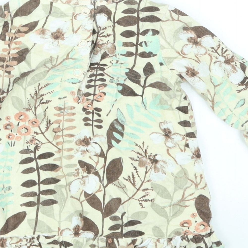 Brand and care label for Next girls’ multicoloured floral fit & flare, size 3-6, months