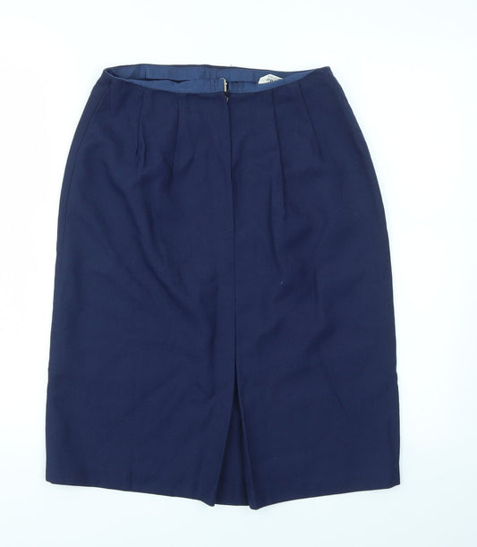 PIERRE ELEGANTE Womens Blue Flare Skirt Size 14