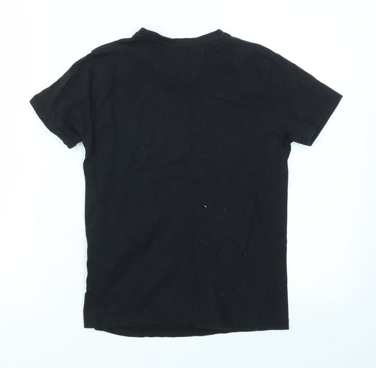 Primark Boys Black Basic T-Shirt Size 9-10 Years