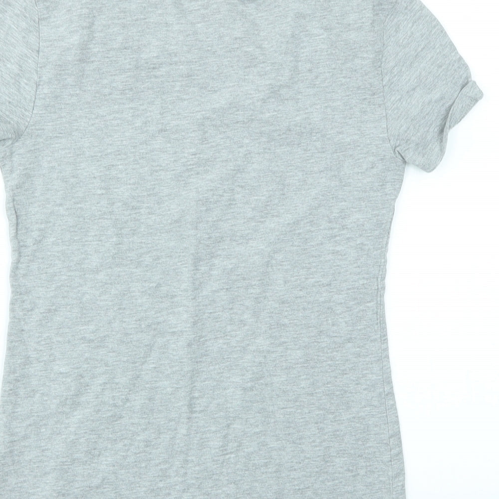 Womens UK Size S H&M Grey Basic T-Shirt