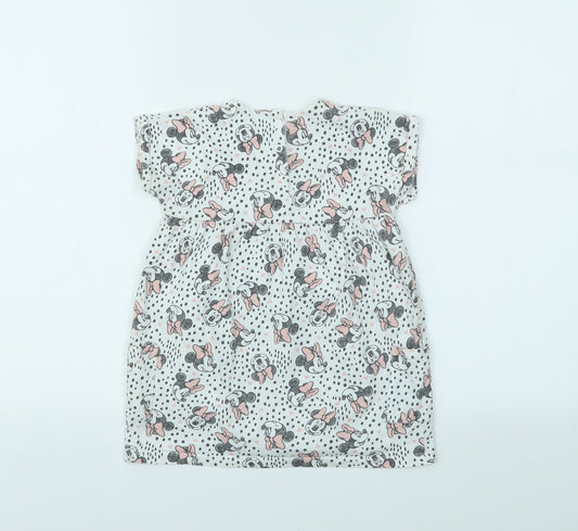 George Girls Ivory Geometric Fit & Flare Size 12-18 Months