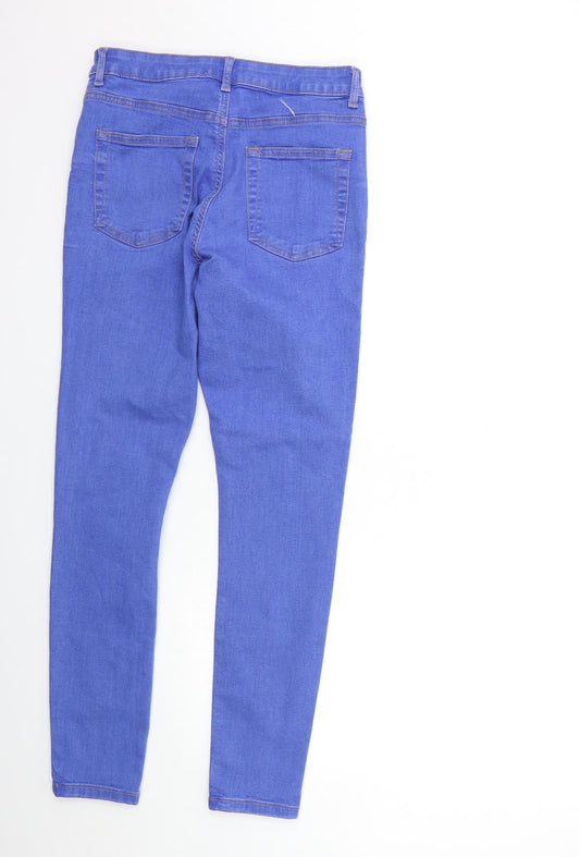 Denim & Co. Womens Blue Denim Skinny Jeans Size 12 L28 in