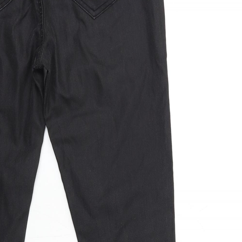 Womens UK Size 30 in Preworn Regular Fit Straight Black Jeans