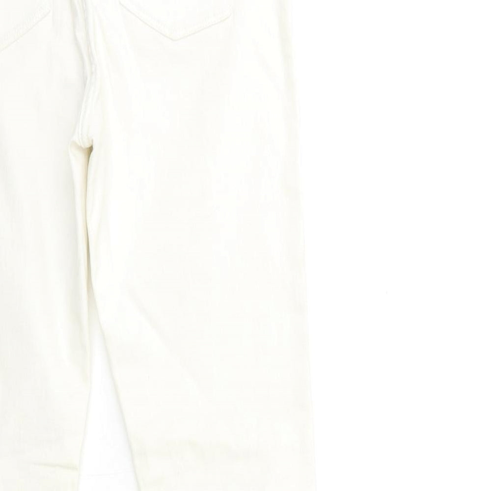 Womens UK Size 10 Papaya Regular Fit Skinny White Jeans