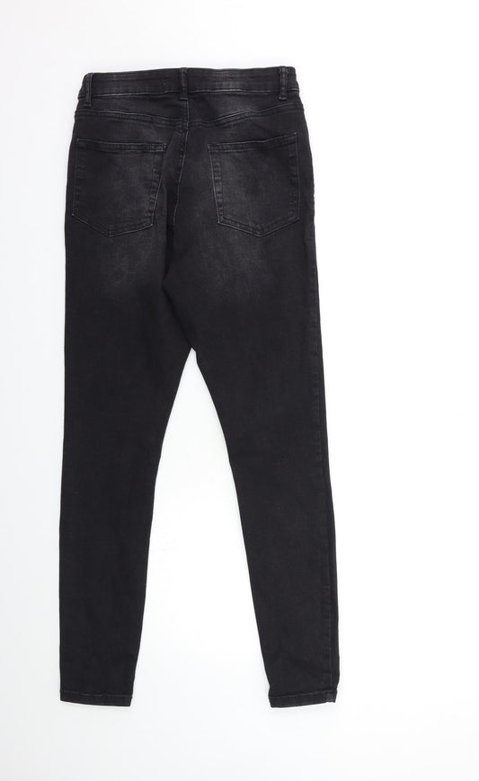 Denim & Co. Womens Black Denim Skinny Jeans Size 12 L28 in