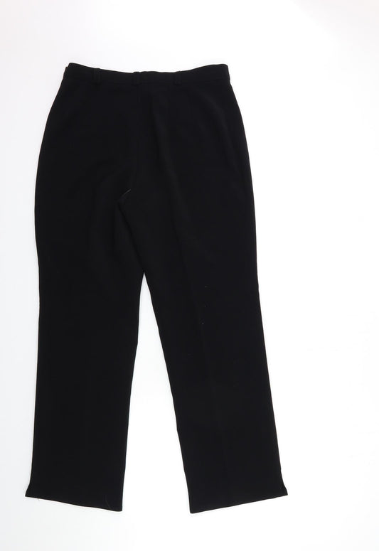adania Womens Black Trousers Size 14 L29 in
