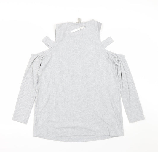 Womens UK Size 12 ASOS Grey Basic T-Shirt