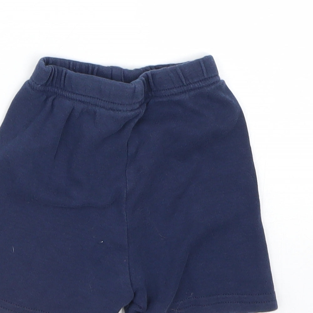 Brand and care label for George Baby Blue Cami Sleep Shorts, size 6-9, Months