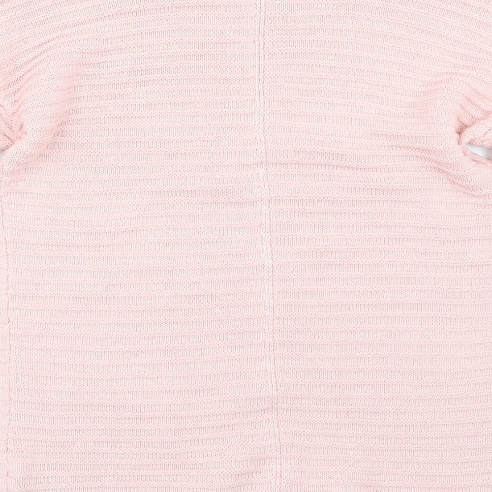 Womens UK Size S Papaya Pink Pullover Jumper