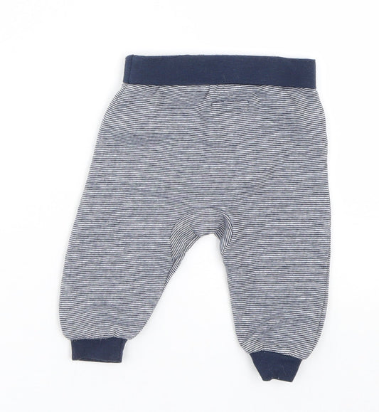 Primark Baby Blue Striped Jogger Trousers Size 3-6 Months