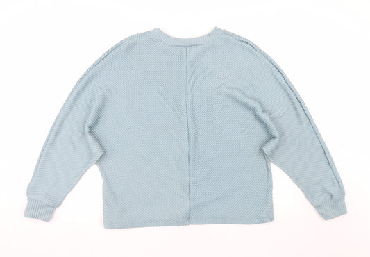 George Womens Blue Striped Pullover Jumper Size S