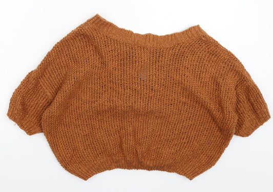 Womens UK Size 10 River Island Brown Pullover Jumper