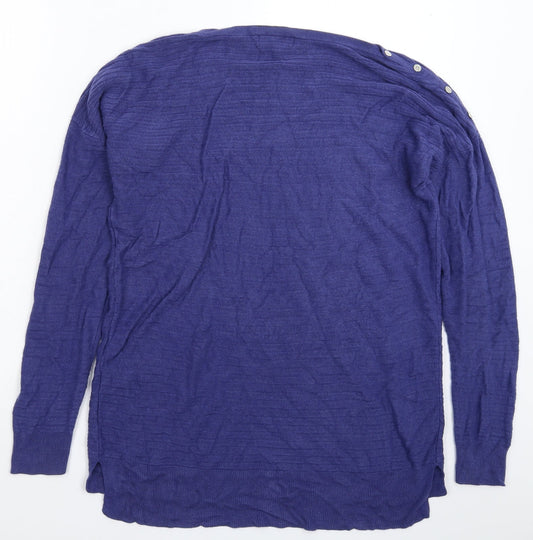 Debenhams Womens Blue Knit Pullover Jumper Size 16