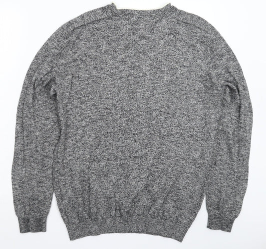 River Island Mens Grey Knit Pullover Jumper Size L