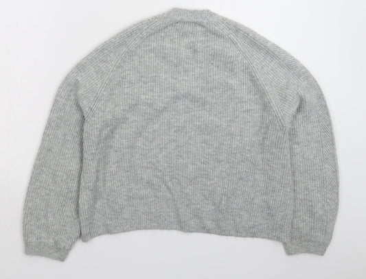Womens UK Size 8 Topshop Grey Pullover Jumper