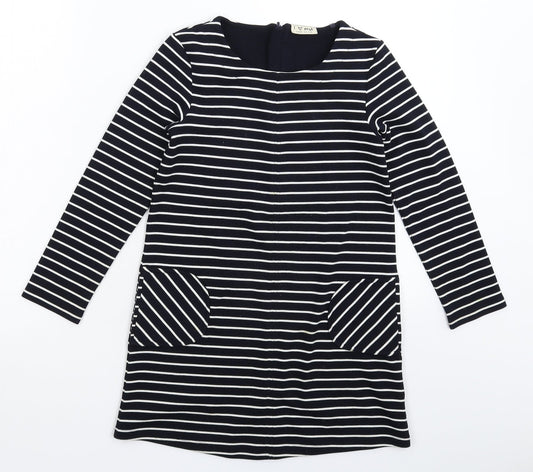 NEXT Womens Blue Striped Fit & Flare Size 8
