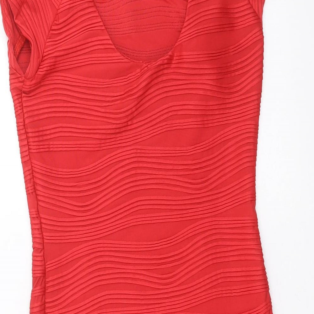 AX Paris Womens Red Geometric Mini Size 8