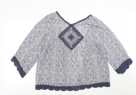 Womens UK Size 10 New Look Blue Cardigan Jumper