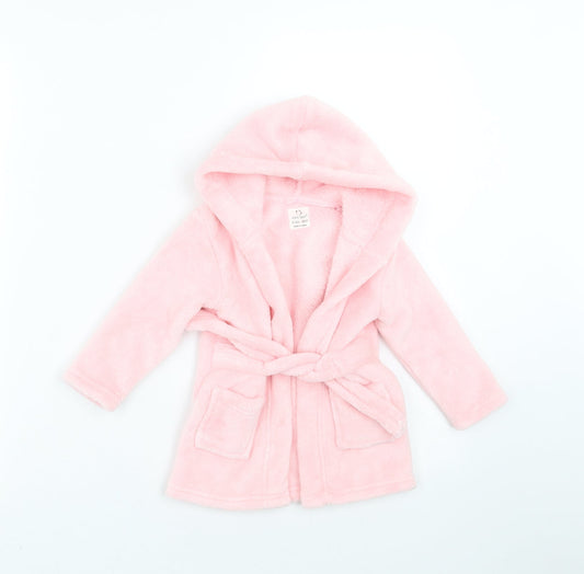 Earlydays Girls Pink Solid Robe Size 6-9 Months