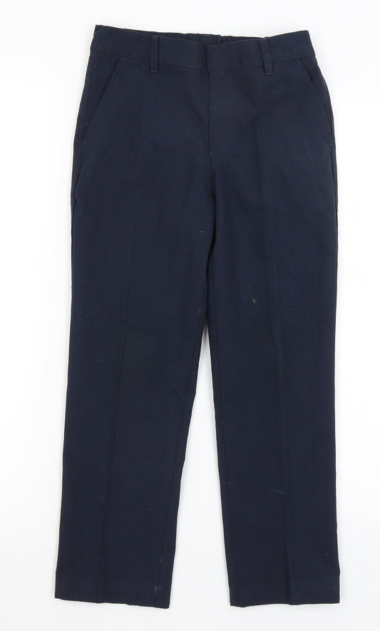 M&S Boys Blue Dress Pants Trousers Size 8-9 Years