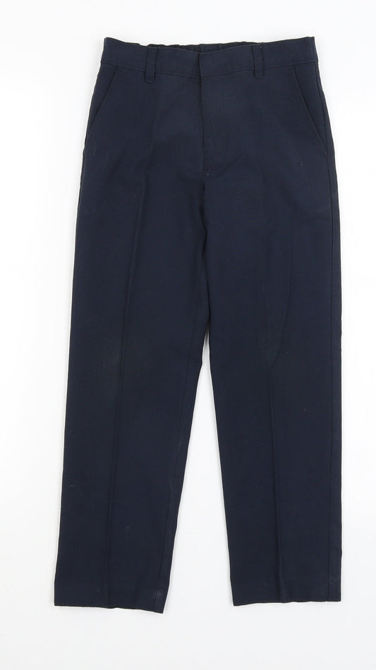 M&S Boys Blue Dress Pants Trousers Size 8-9 Years