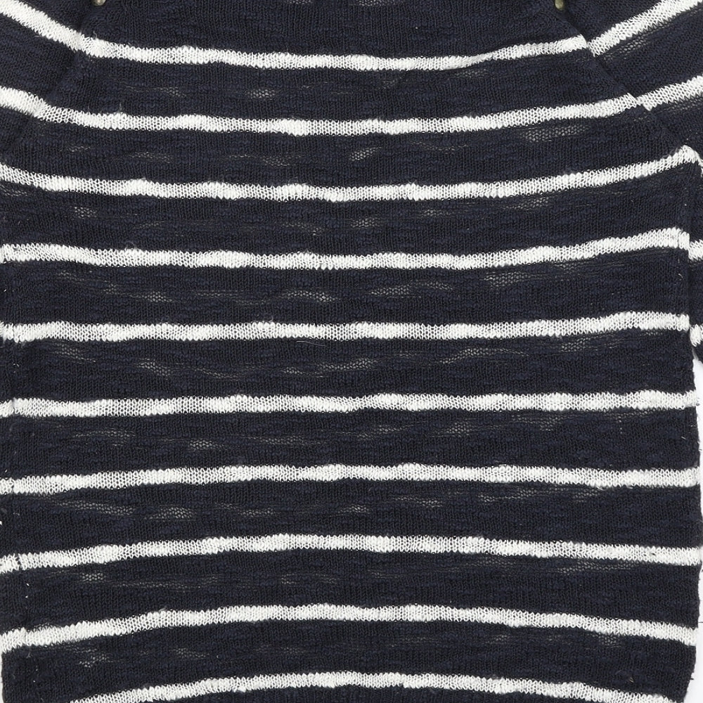 F&F Womens Blue Striped Pullover Jumper Size 8