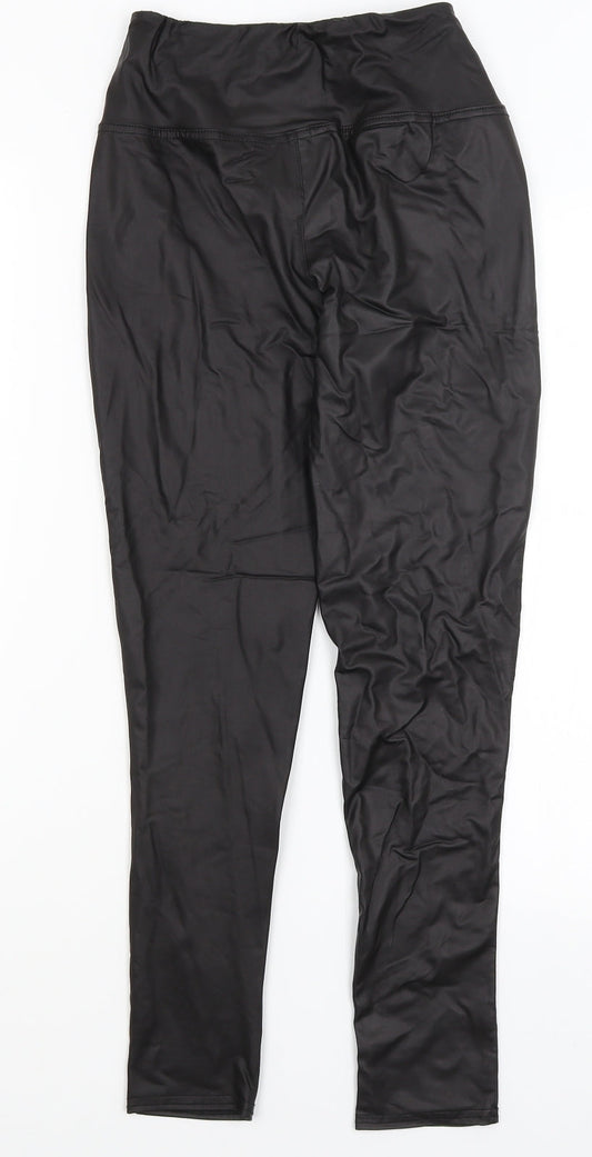 Womens UK Size 10 Boohoo Regular Fit Black Trousers