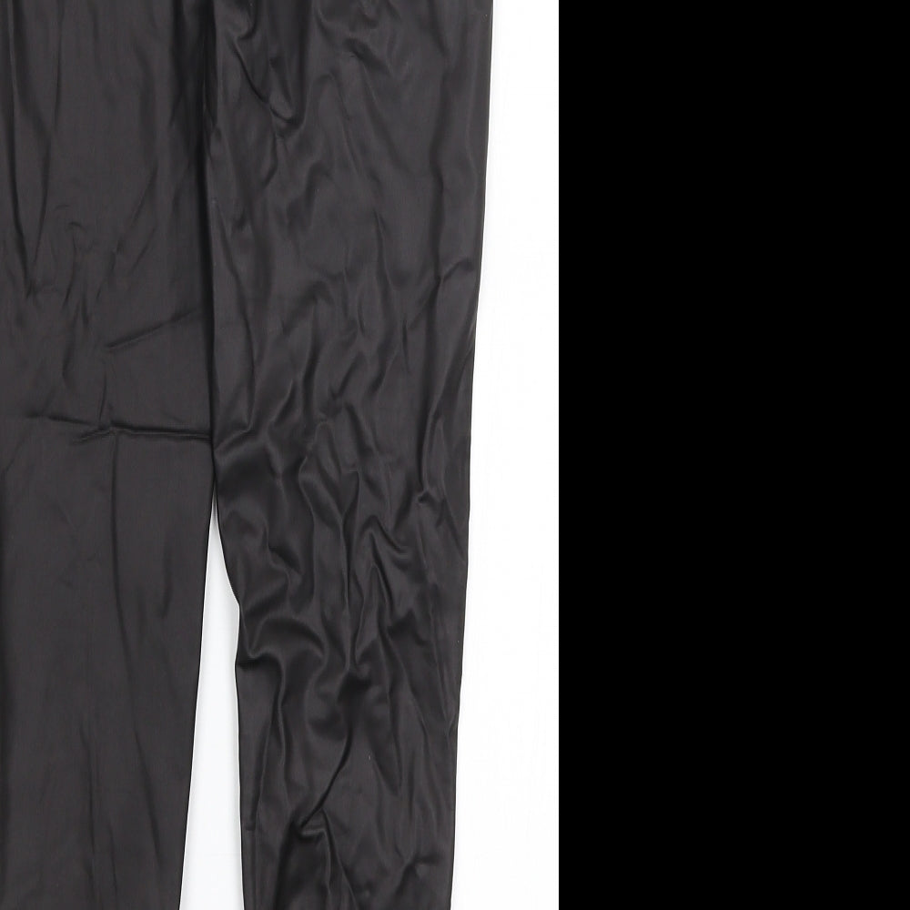 Womens UK Size 10 Boohoo Regular Fit Black Trousers
