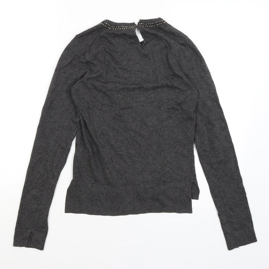Womens UK Size M Zara Grey Pullover Jumper