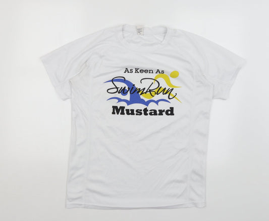 Mens UK Size M Roly White T-Shirt