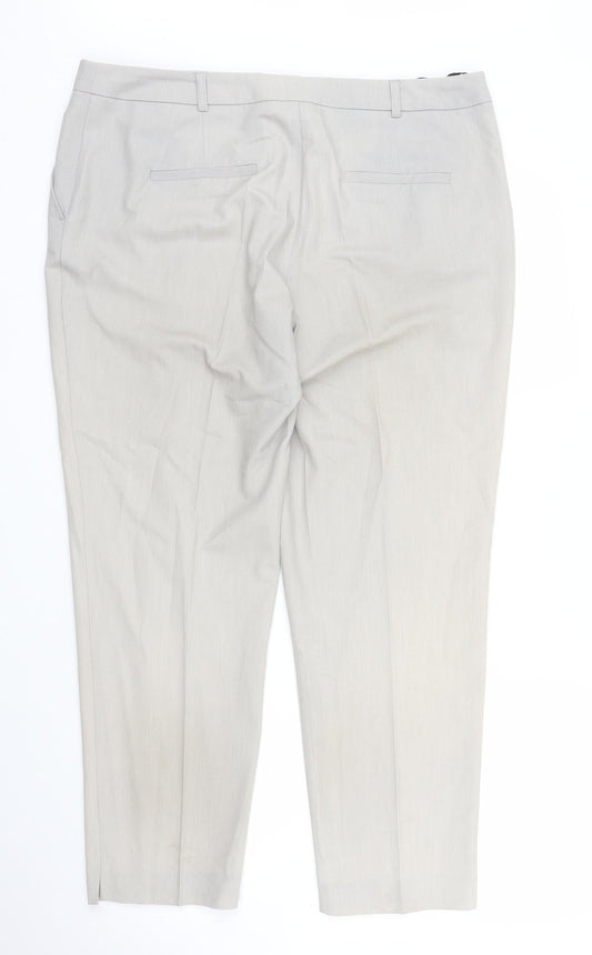 Womens UK Size 14 Dorothy Perkins Regular Fit Pedal Pusher Beige Trousers