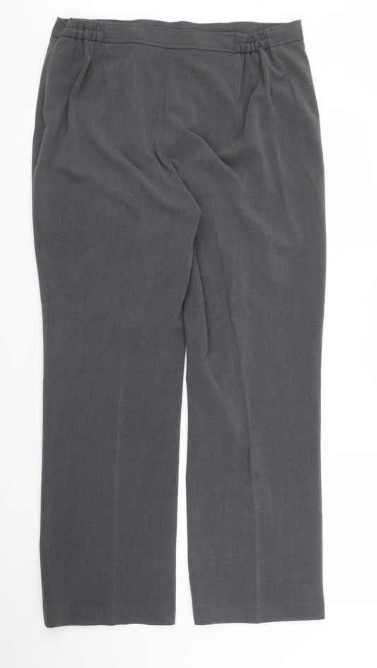 BM Womens Grey Trousers Size 16 L27 in