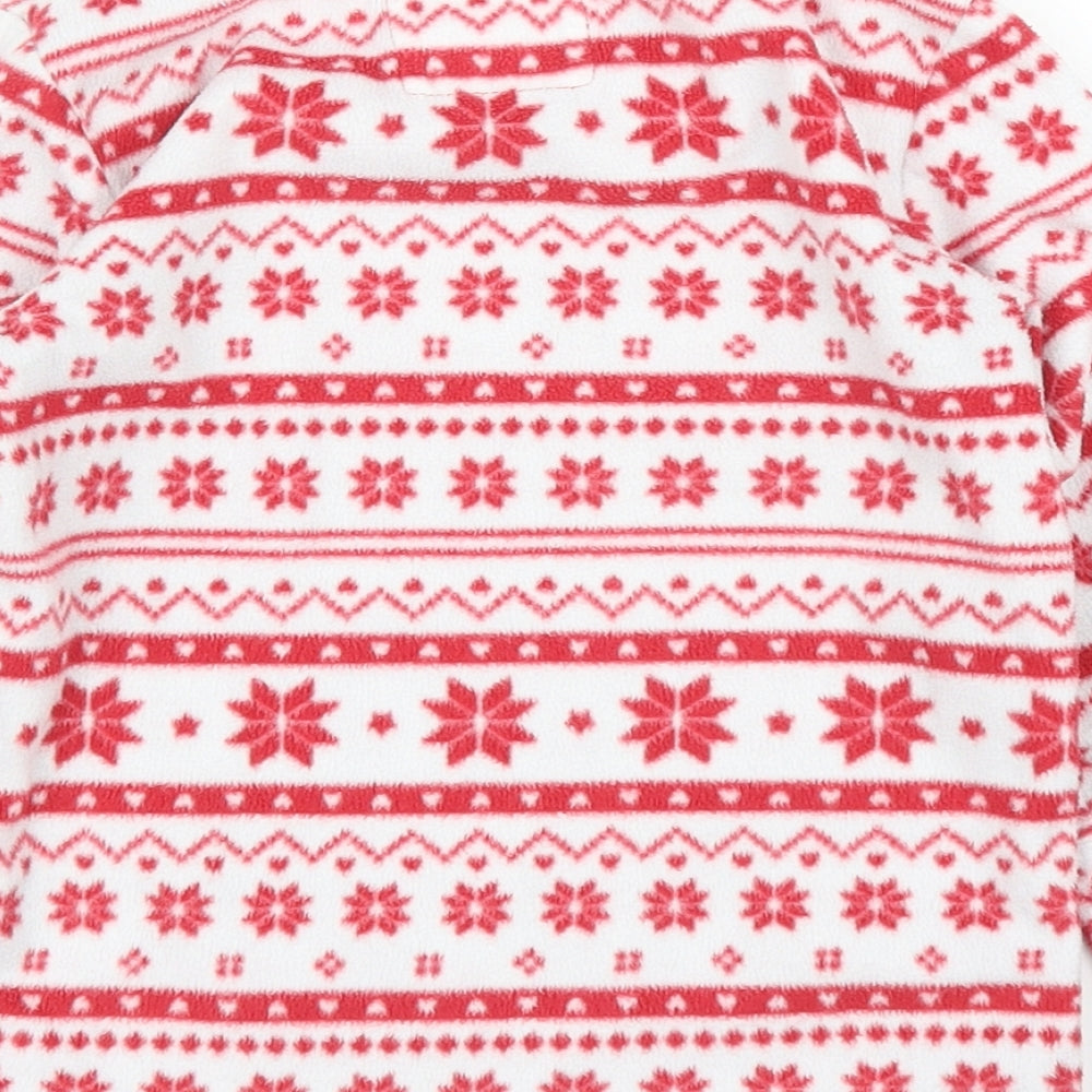 F&F Girls Red Fair Isle Top Pyjama Top Size 4 Years