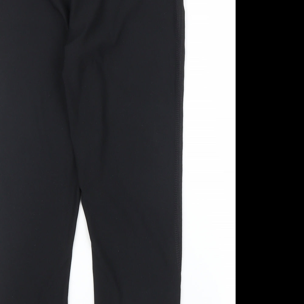 Womens UK Size M Athletics Regular Fit Compression Black Leggings