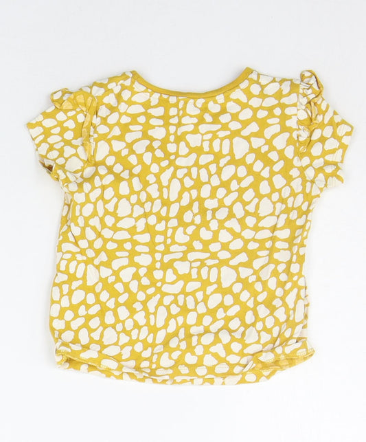 Primark Baby Yellow Geometric Basic T-Shirt Size 18-24 Months