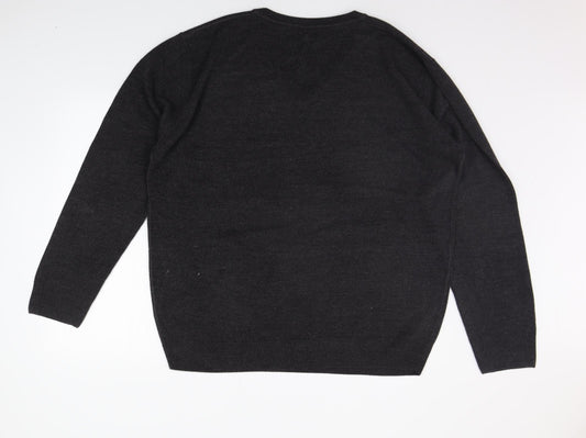 Matalan Mens Grey Pullover Jumper Size 2XL