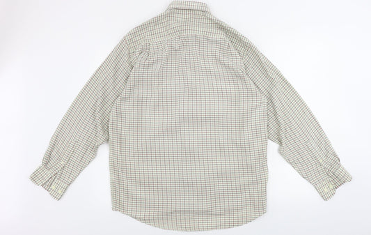 Mens UK Size 16.5 Berkertex White Button-Up Long Sleeve Casual Shirt