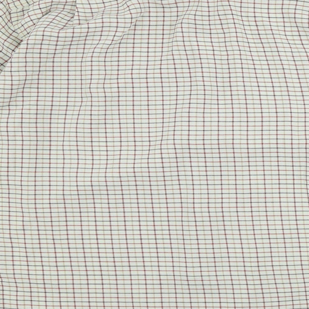 Mens UK Size 16.5 Berkertex White Button-Up Long Sleeve Casual Shirt
