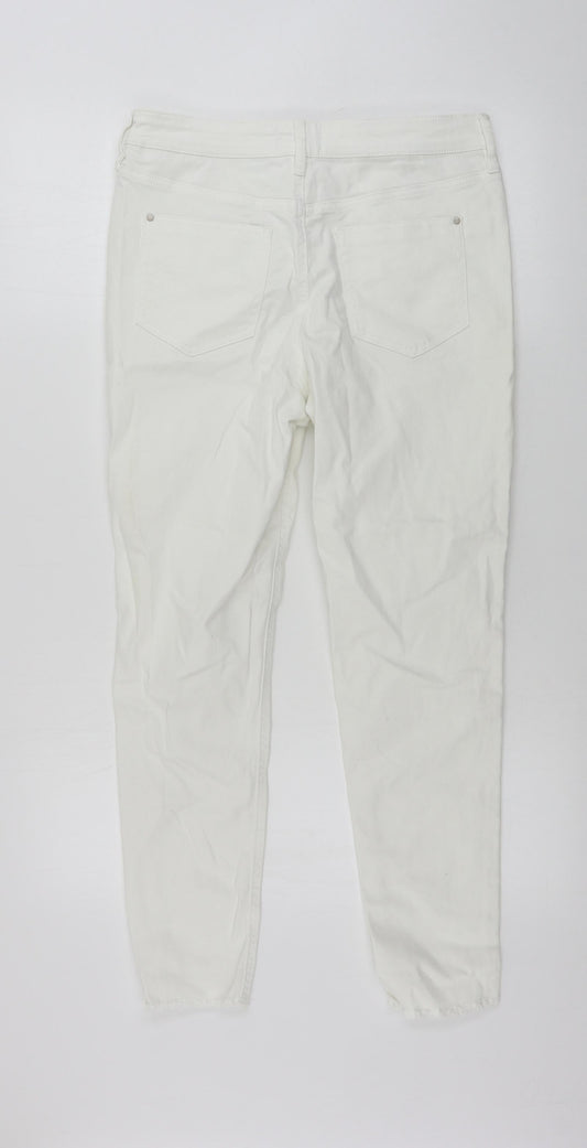 F&F Womens White Straight Jeans Size 28 in L26 in