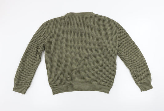 glamourus Womens Green Pullover Jumper Size 8