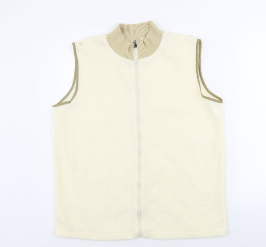 Womens UK Size M anne de lancay Ivory Gilet